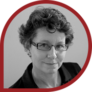 Professional portrait with red border