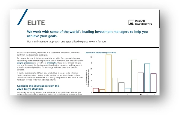 Russell Investments infographic on portfolio strategies