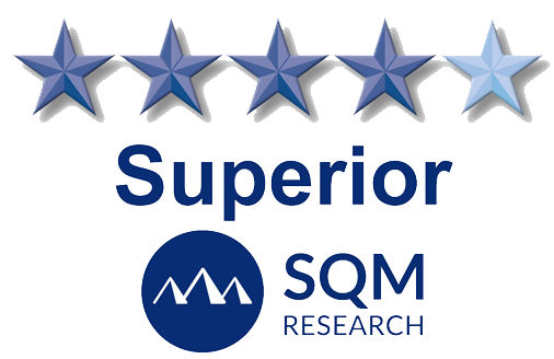 Superior SQM Research five-star rating graphic