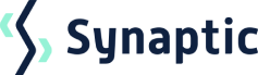 Synaptic logo with navy and teal design