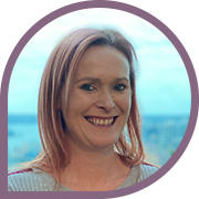 Woman with red hair in urban setting