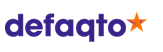 Defaqto logo with orange star design