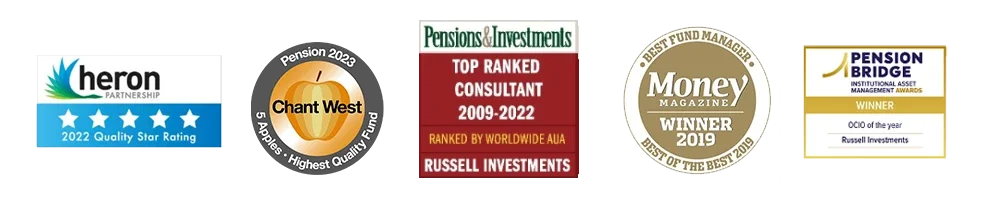 Award badges for financial services recognition